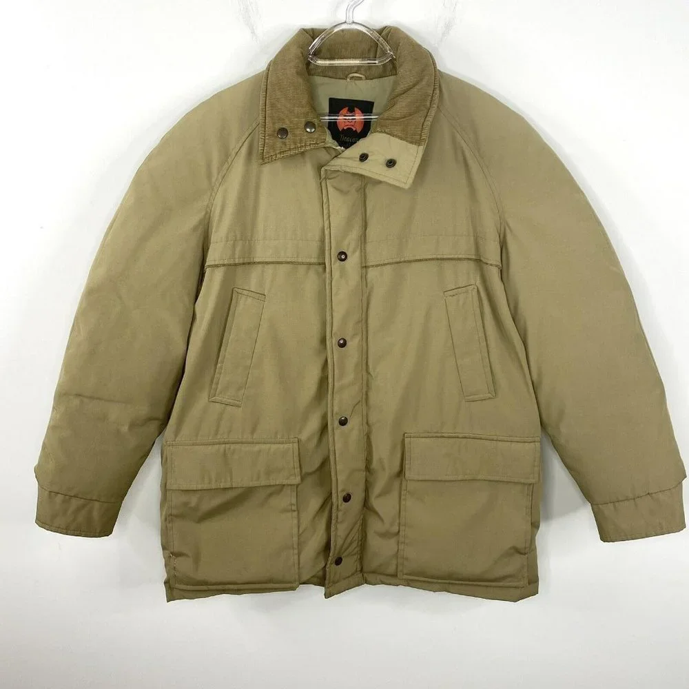 Vintage 70s Deacon Brothers Down Parka Winter Coat Mens Size 42 US L XL Hipster